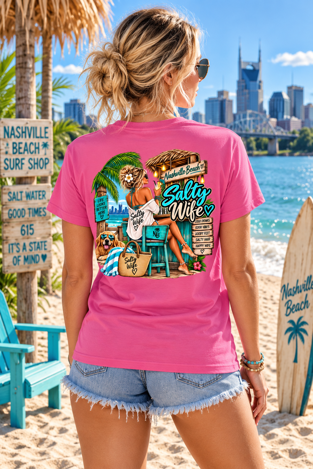 Salty Wife Graphic T-Shirt – Women’s Beach Tee
