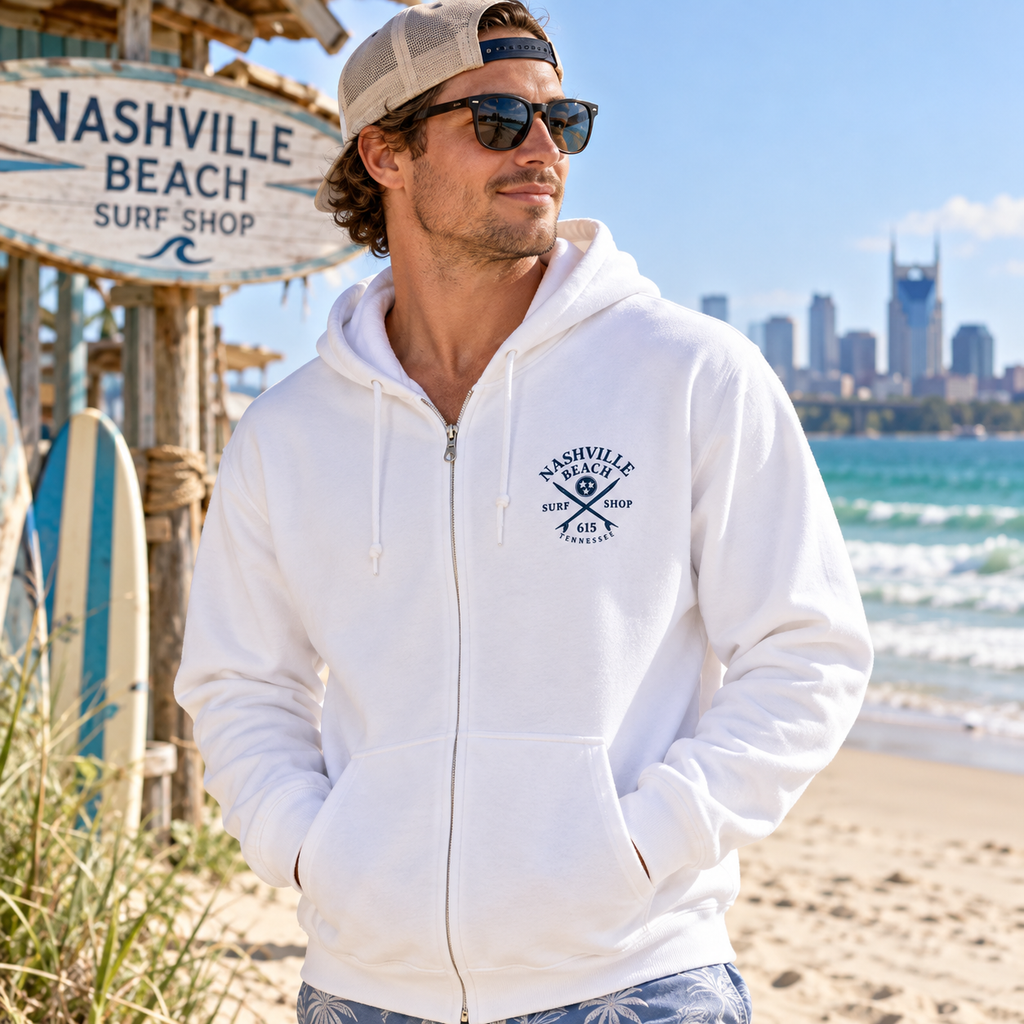 Taking a SEAsta Zip-Up Hoodie - White