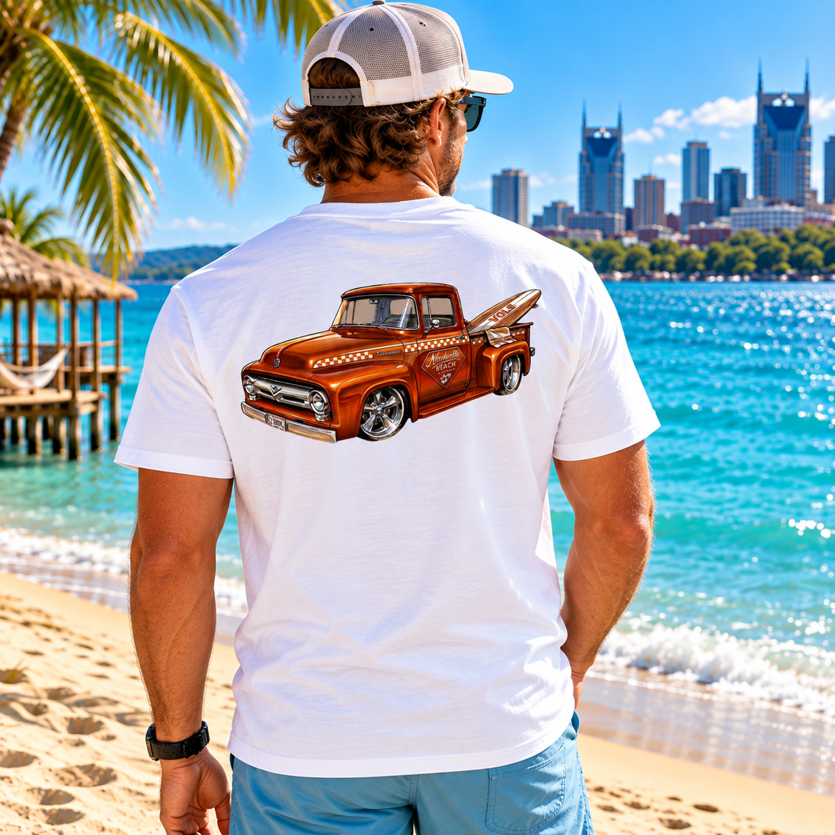 Big Orange Truck -Graphic tee – Men’s Truck T-Shirt