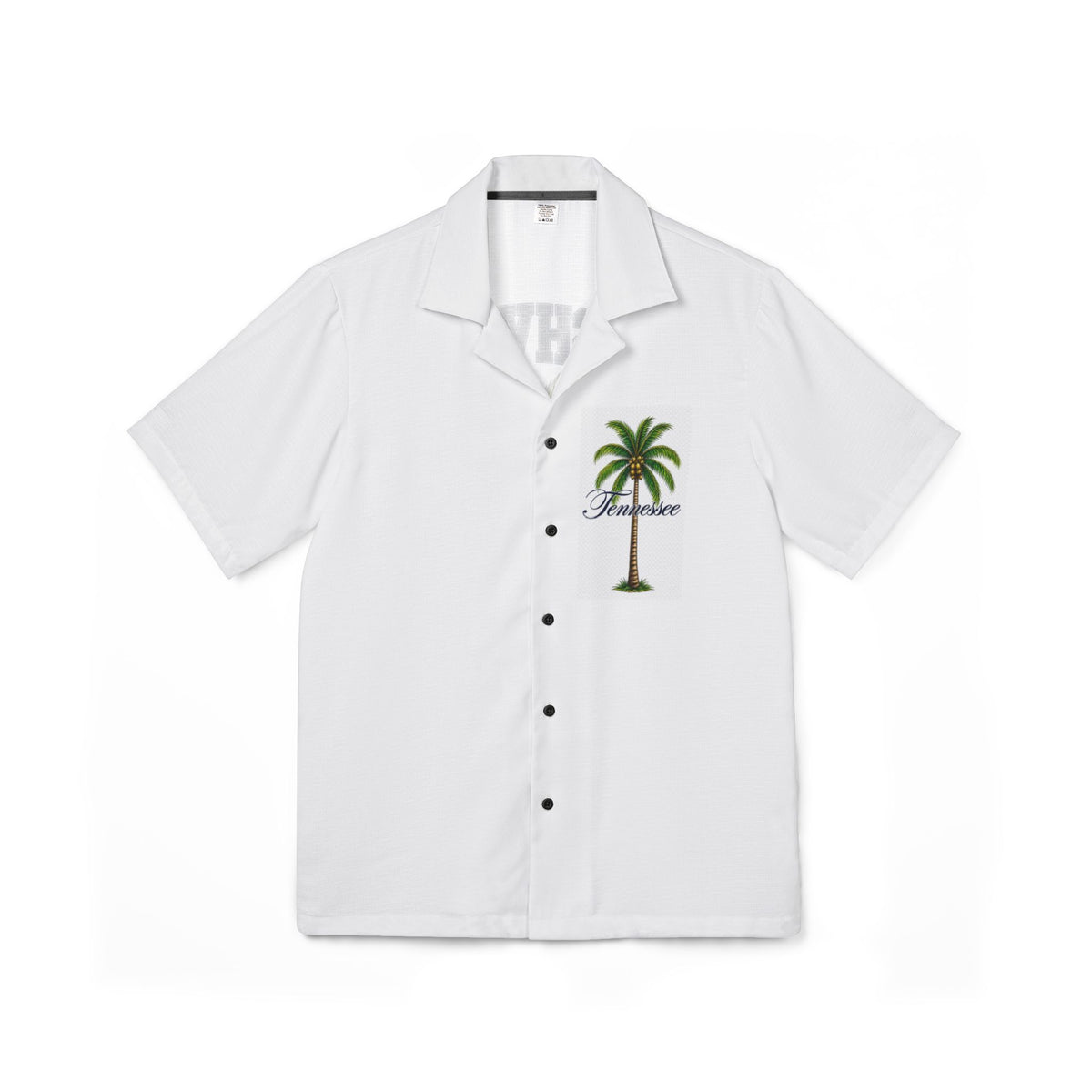 Nashville Beach Tennessee Palm Tree  - White Hawaiian Camp Shirt