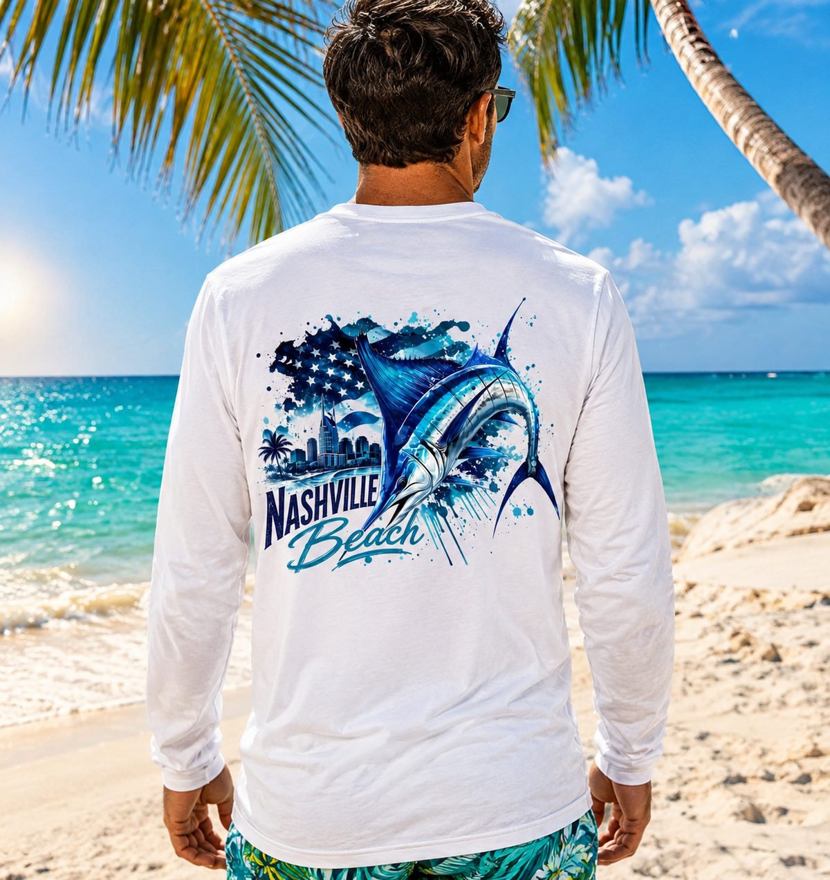 Keep It Reel Blue Marlin Performance Long Sleeve Shirt – Men’s Fishing Shirt