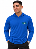 Montana Beach Performance Hoodie - front view with small left chest logo