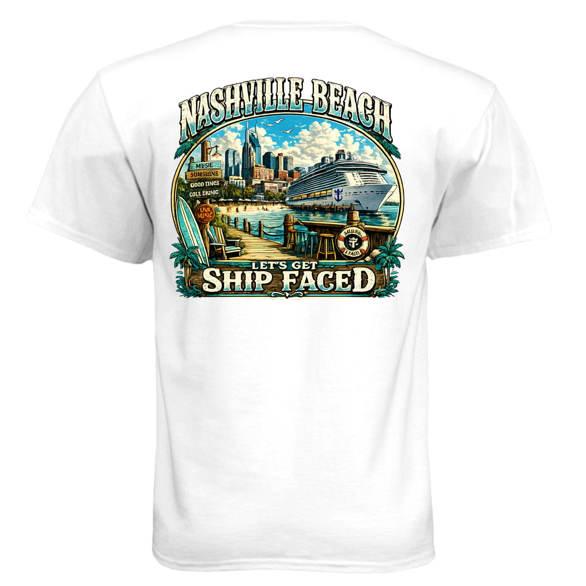 Let's Get Ship Faced Graphic T-Shirt