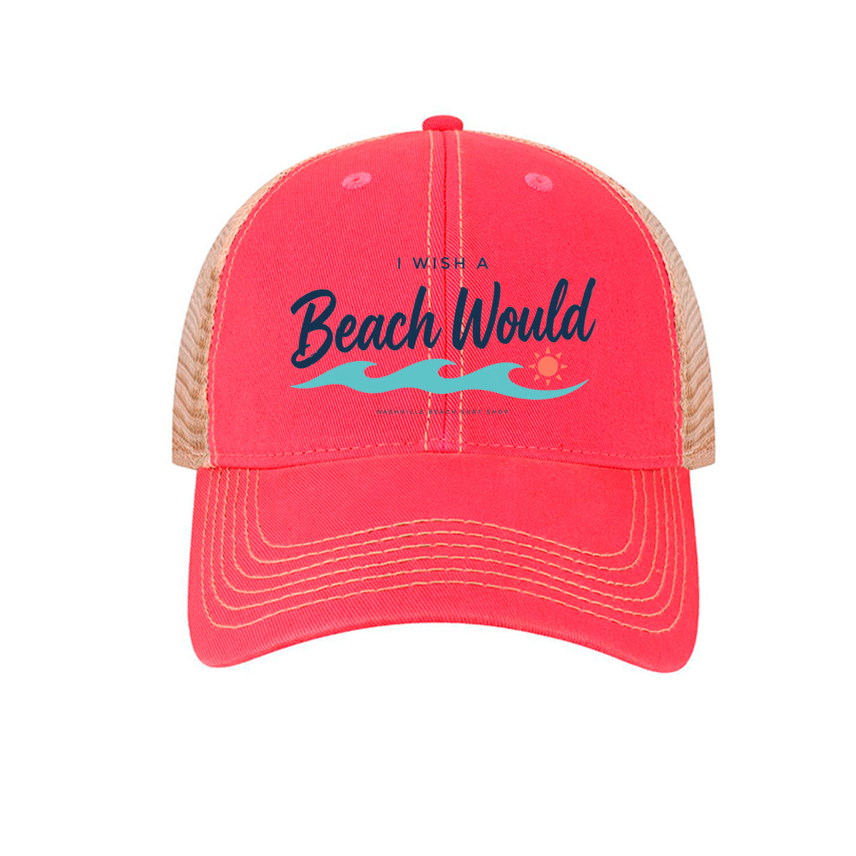 I Wish a Beach Would Trucker Hat - lifestyle