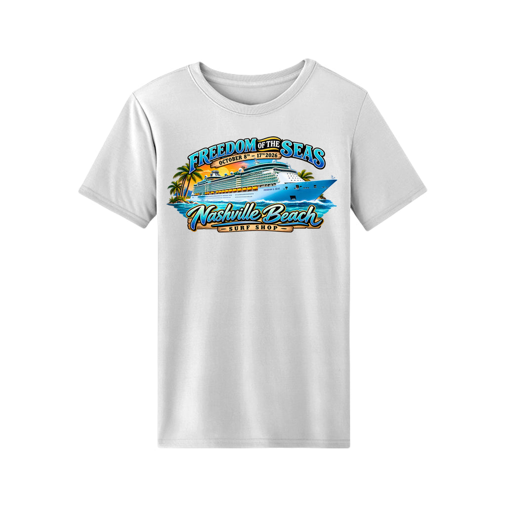 Freedom of the Seas October 2026 cruise t-shirt by Nashville Beach Surf Shop