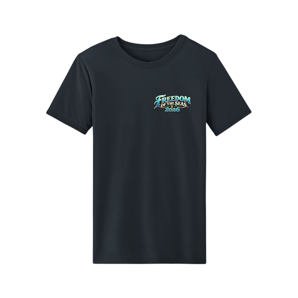 Men's 538486 Freedom of the Seas 2026 Caribbean cruise t-shirt – front view
