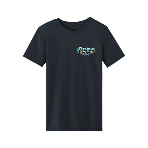 Men's 538486 Freedom of the Seas 2026 Caribbean cruise t-shirt – front view