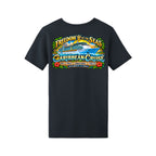 Men's 538486 Freedom of the Seas 2026 Caribbean cruise t-shirt – back view with ship graphic and Aruba, Coco Cay, Nassau, Bahamas ports