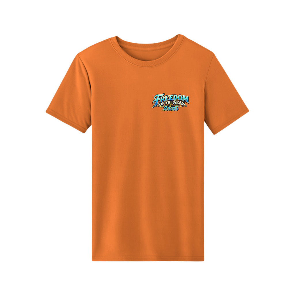 Men's 538486 Freedom of the Seas 2026 Caribbean cruise t-shirt – front view