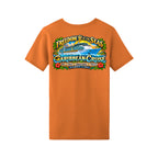 Men's 538486 Freedom of the Seas 2026 Caribbean cruise t-shirt – back view with ship graphic and Aruba, Coco Cay, Nassau, Bahamas ports