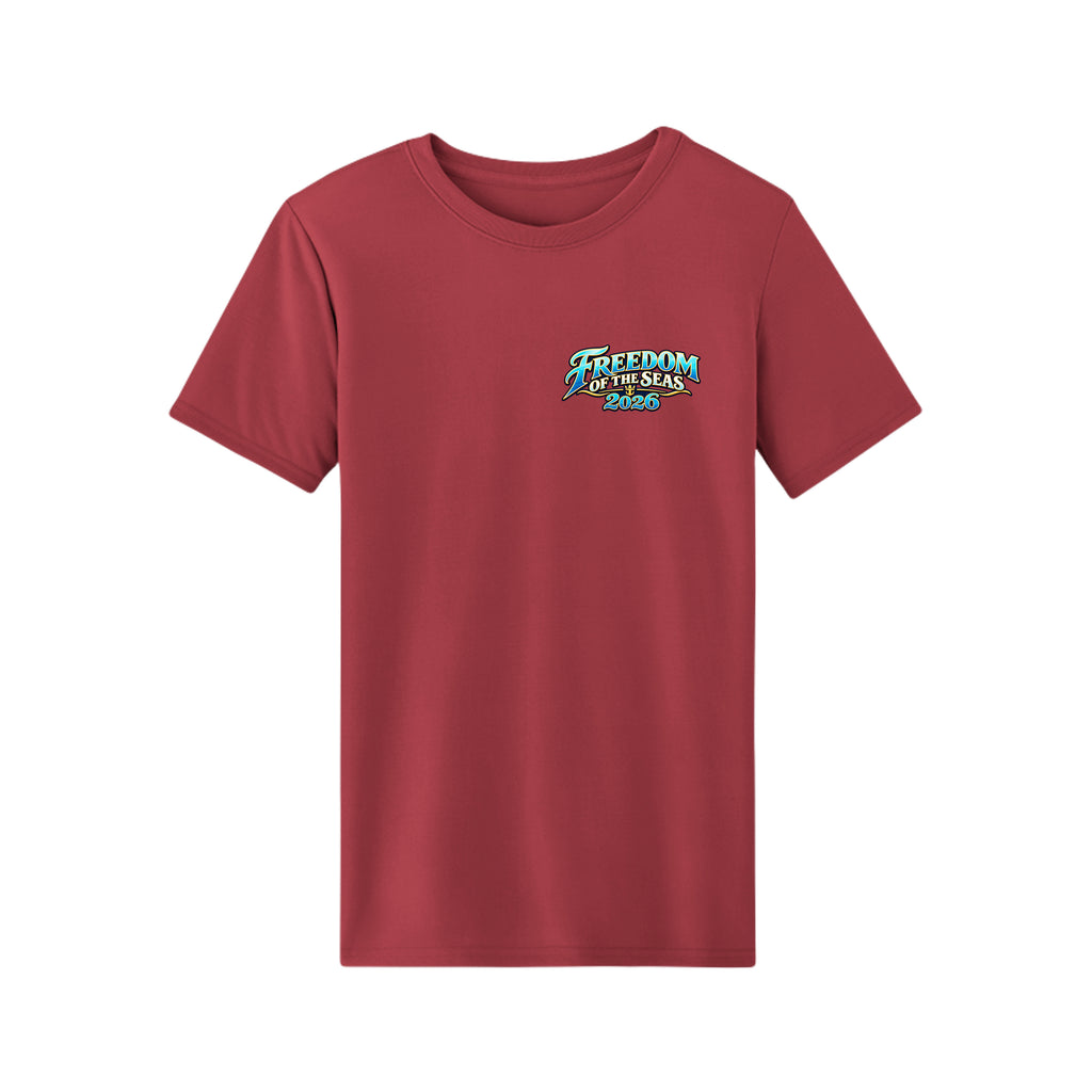 Men's 538486 Freedom of the Seas 2026 Caribbean cruise t-shirt – front view