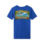 Men's 538486 Freedom of the Seas 2026 Caribbean cruise t-shirt – back view with ship graphic and Aruba, Coco Cay, Nassau, Bahamas ports