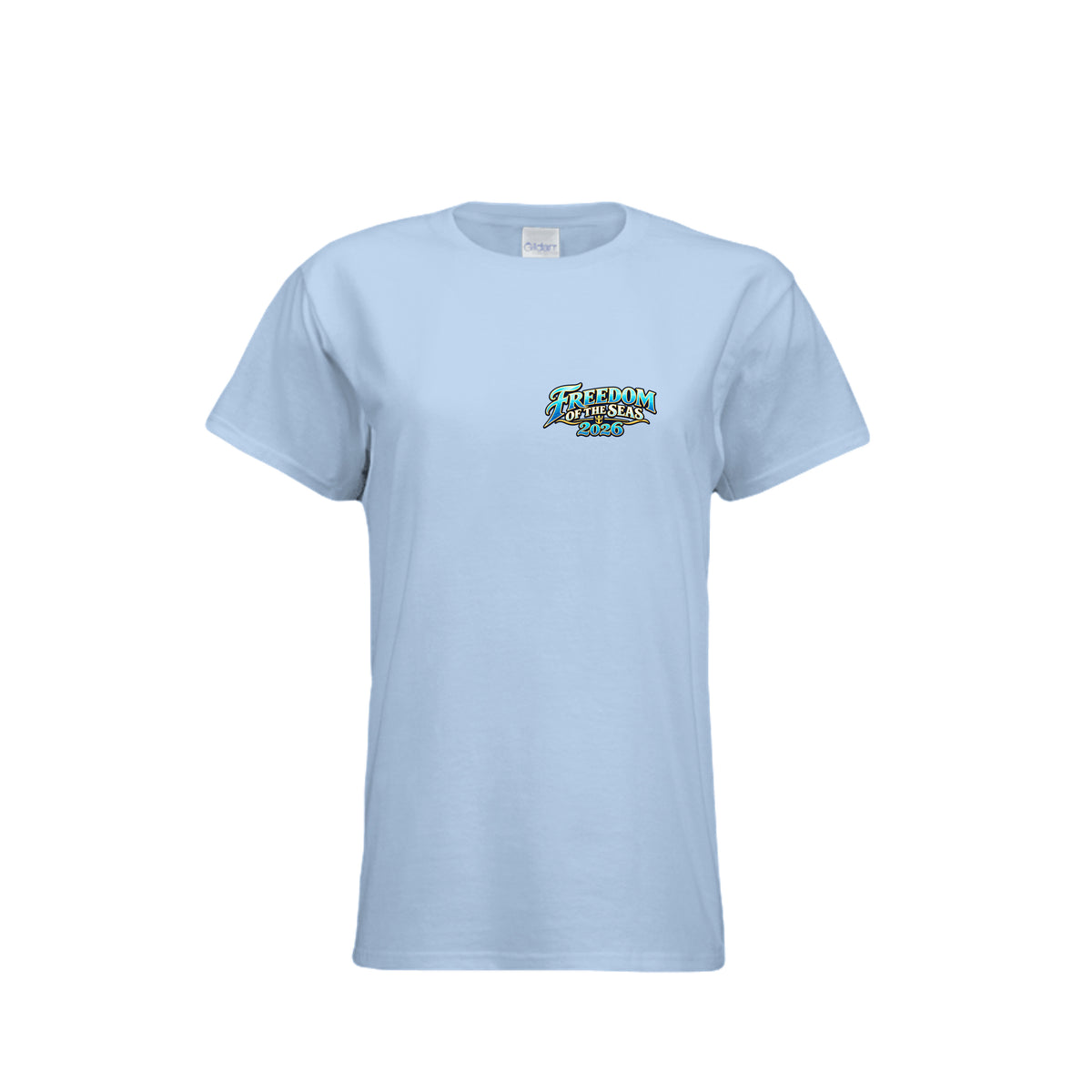 Women's 538493 Freedom of the Seas 2026 Caribbean cruise t-shirt – front view