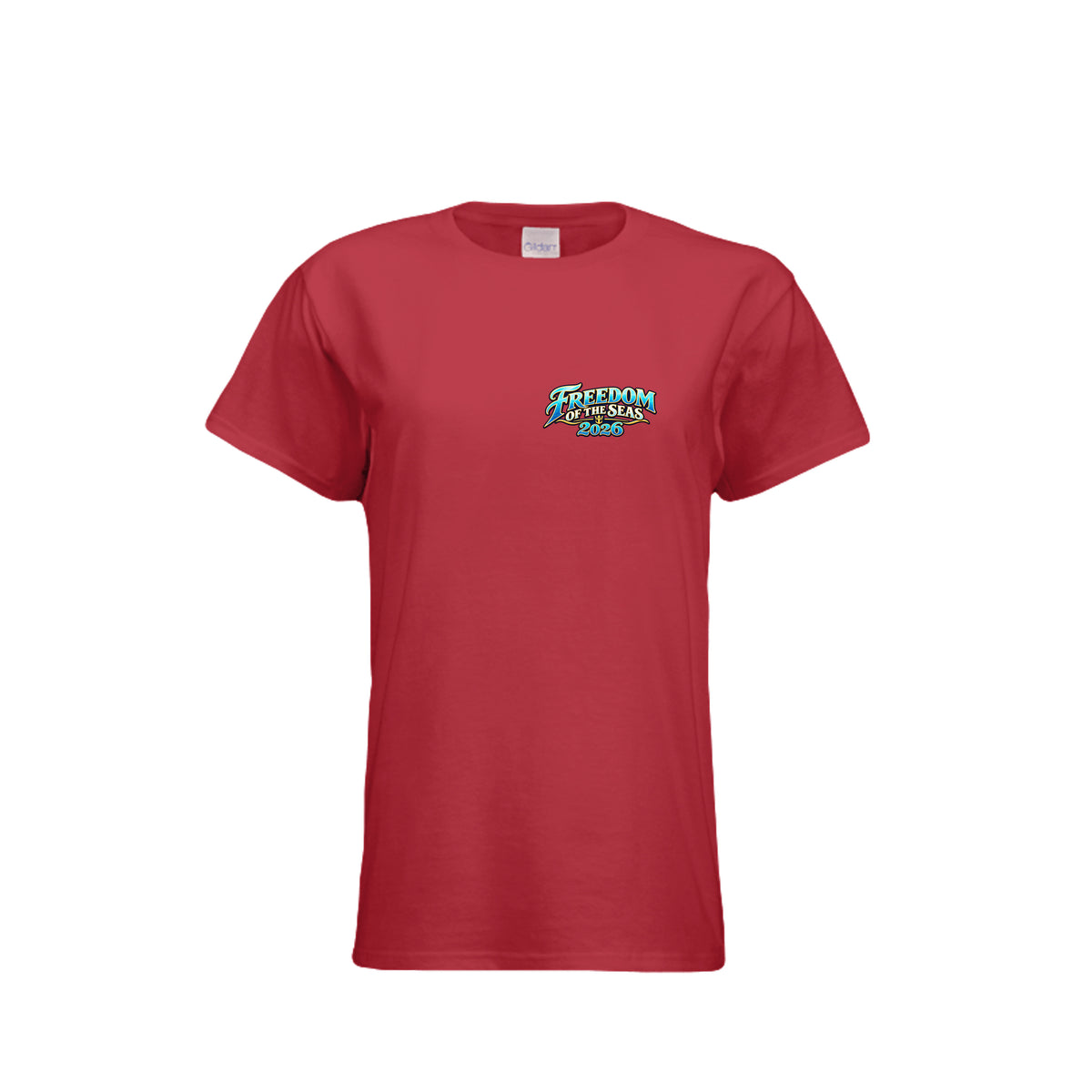 Women's 538493 Freedom of the Seas 2026 Caribbean cruise t-shirt – front view