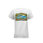 Women's 538493 Freedom of the Seas 2026 Caribbean cruise t-shirt – back view with ship graphic and Aruba, Coco Cay, Nassau, Bahamas ports