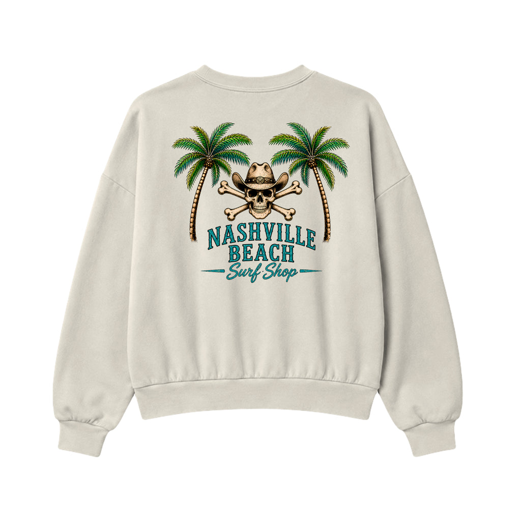 Pirate Cowboy Skull Crew neck Girls Sweatshirt