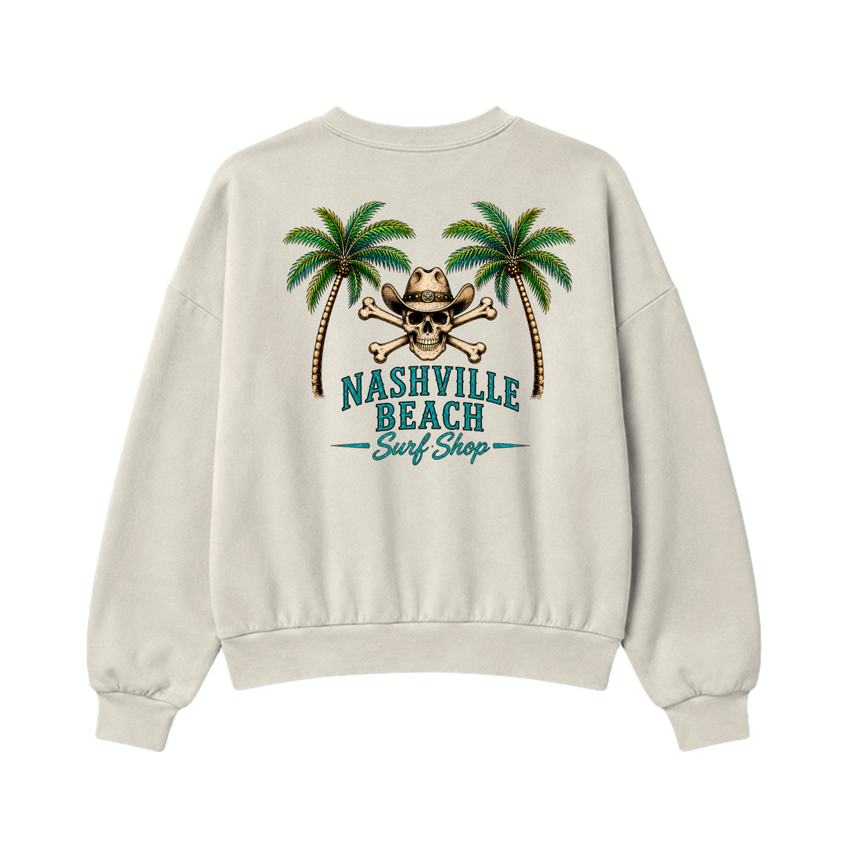 Pirate Cowboy Skull Crew neck Girls Sweatshirt