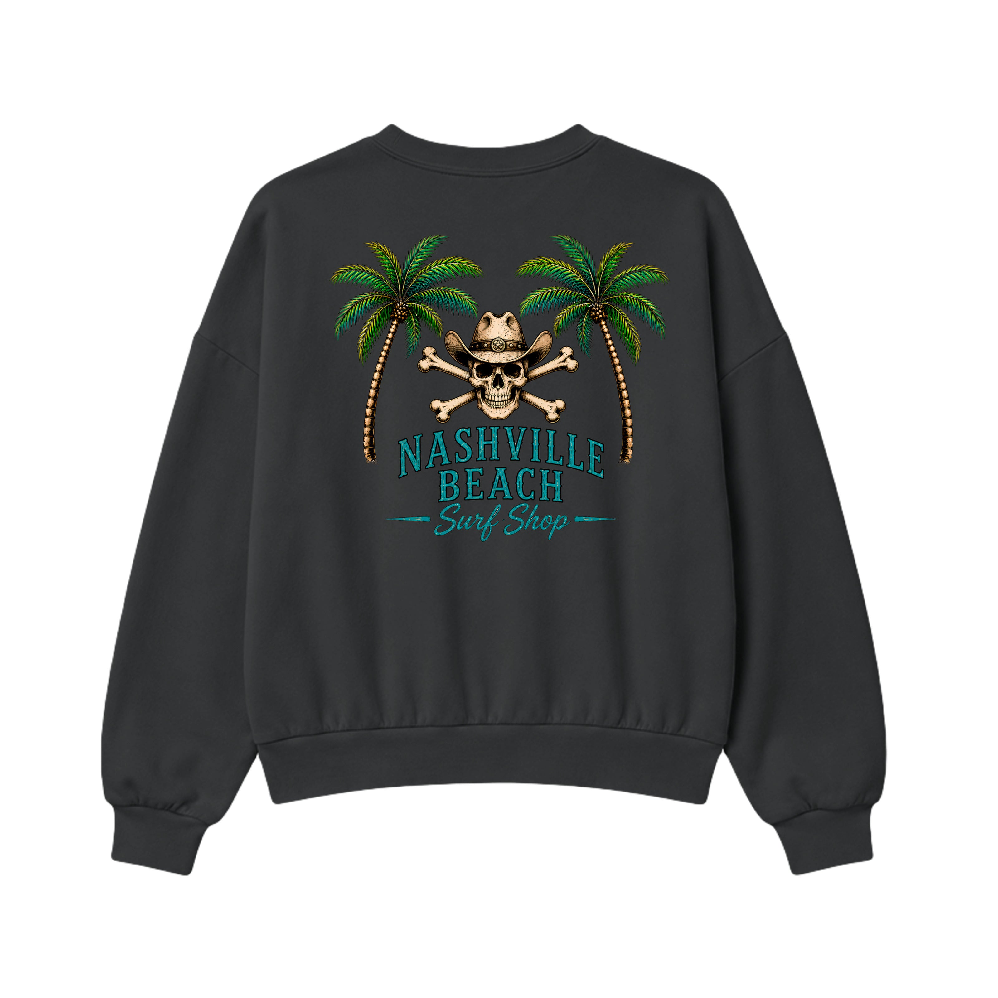 Pirate Cowboy Skull Crew neck Girls Sweatshirt
