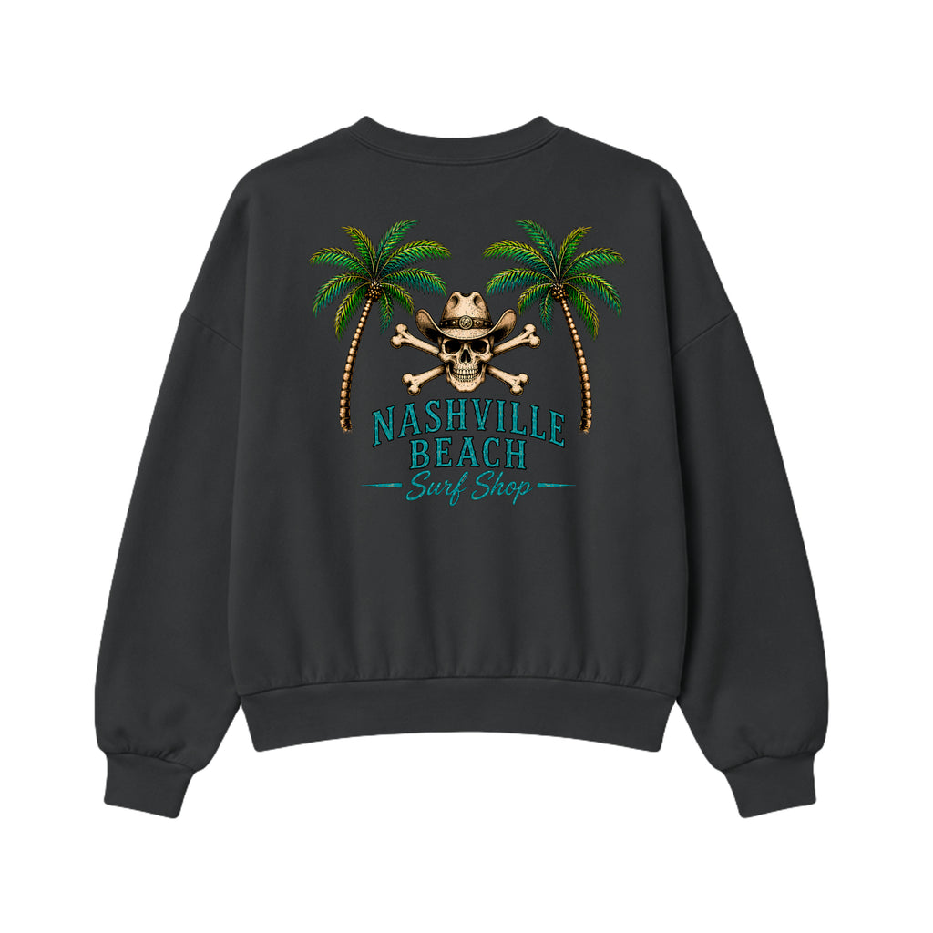 Pirate Cowboy Skull Crew neck Girls Sweatshirt