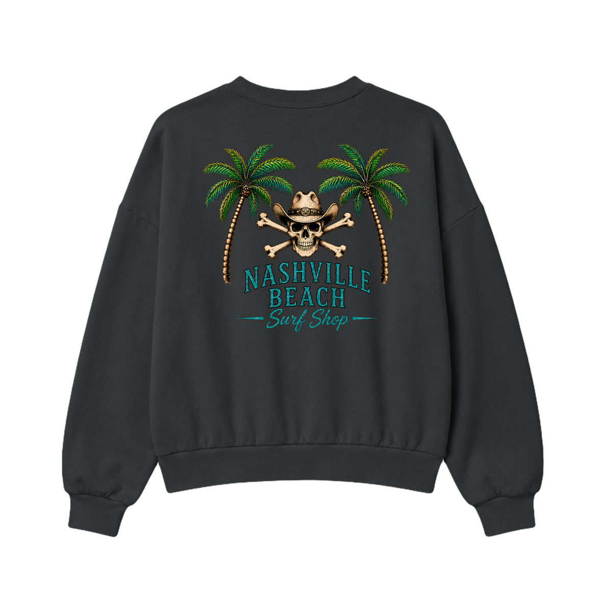 Pirate Cowboy Skull Crew neck Girls Sweatshirt