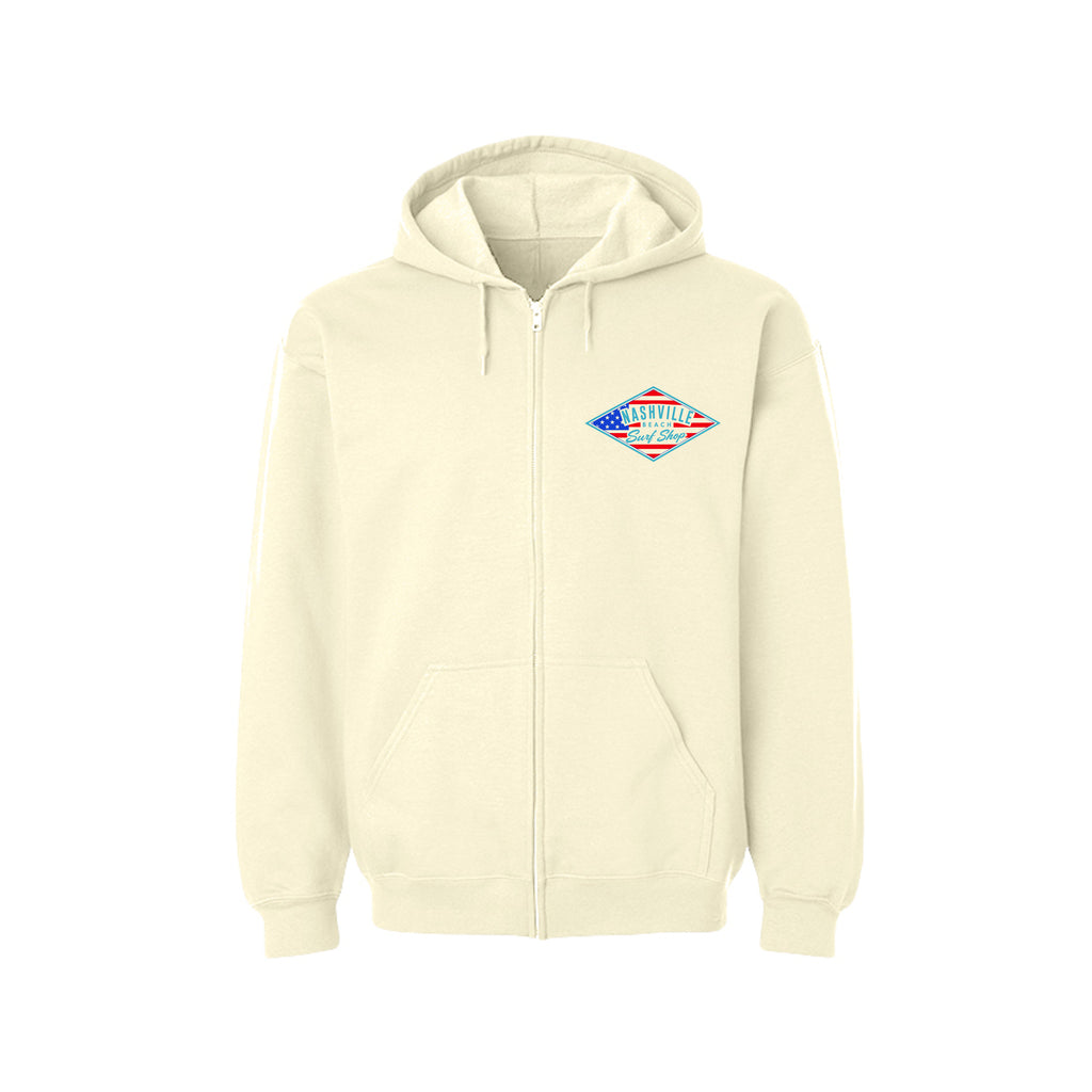 Red White and Blue Vintage Truck Hoodie