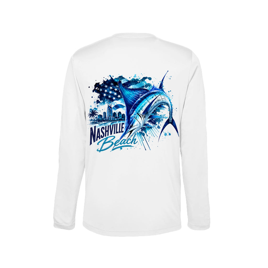 Keep It Reel Blue Marlin Performance Long Sleeve Shirt