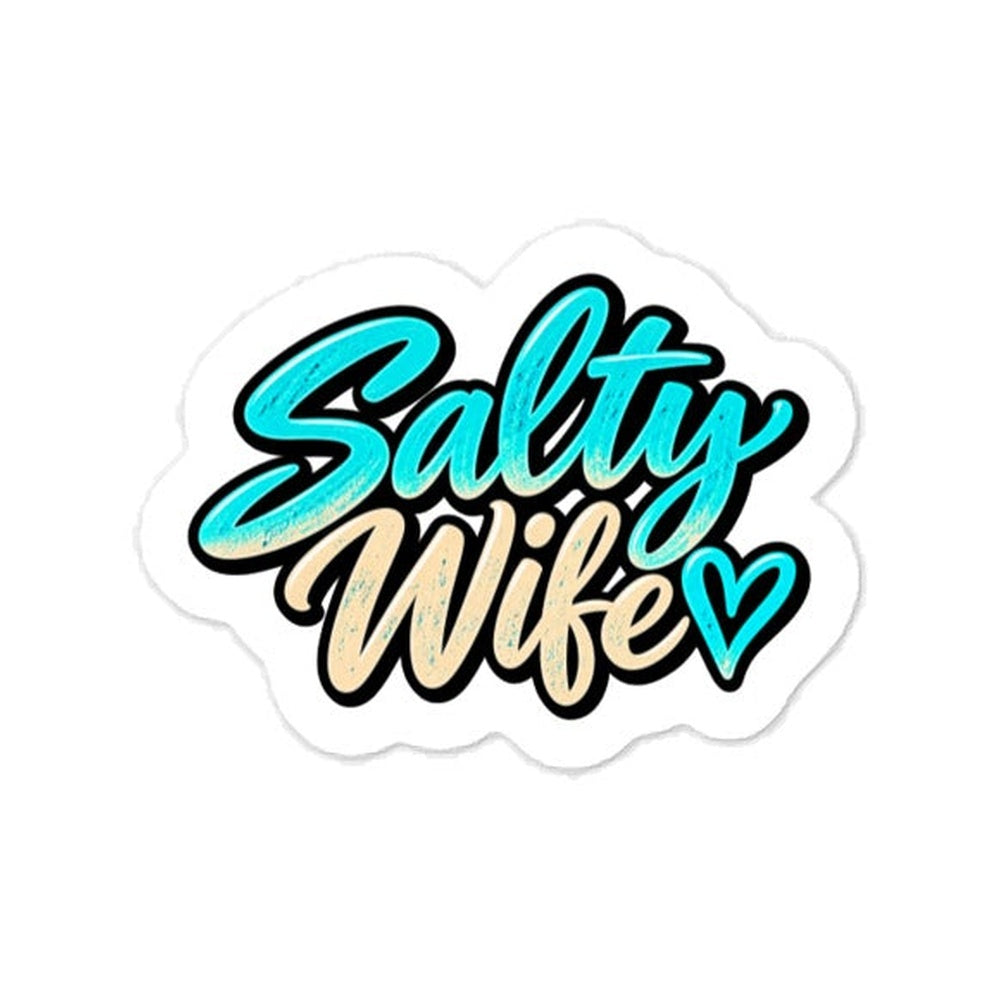Salty Wife die-cut sticker design