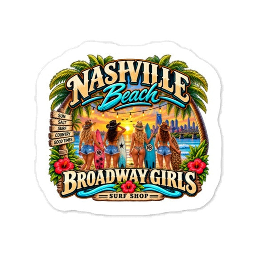 Broadway Girls die-cut sticker design
