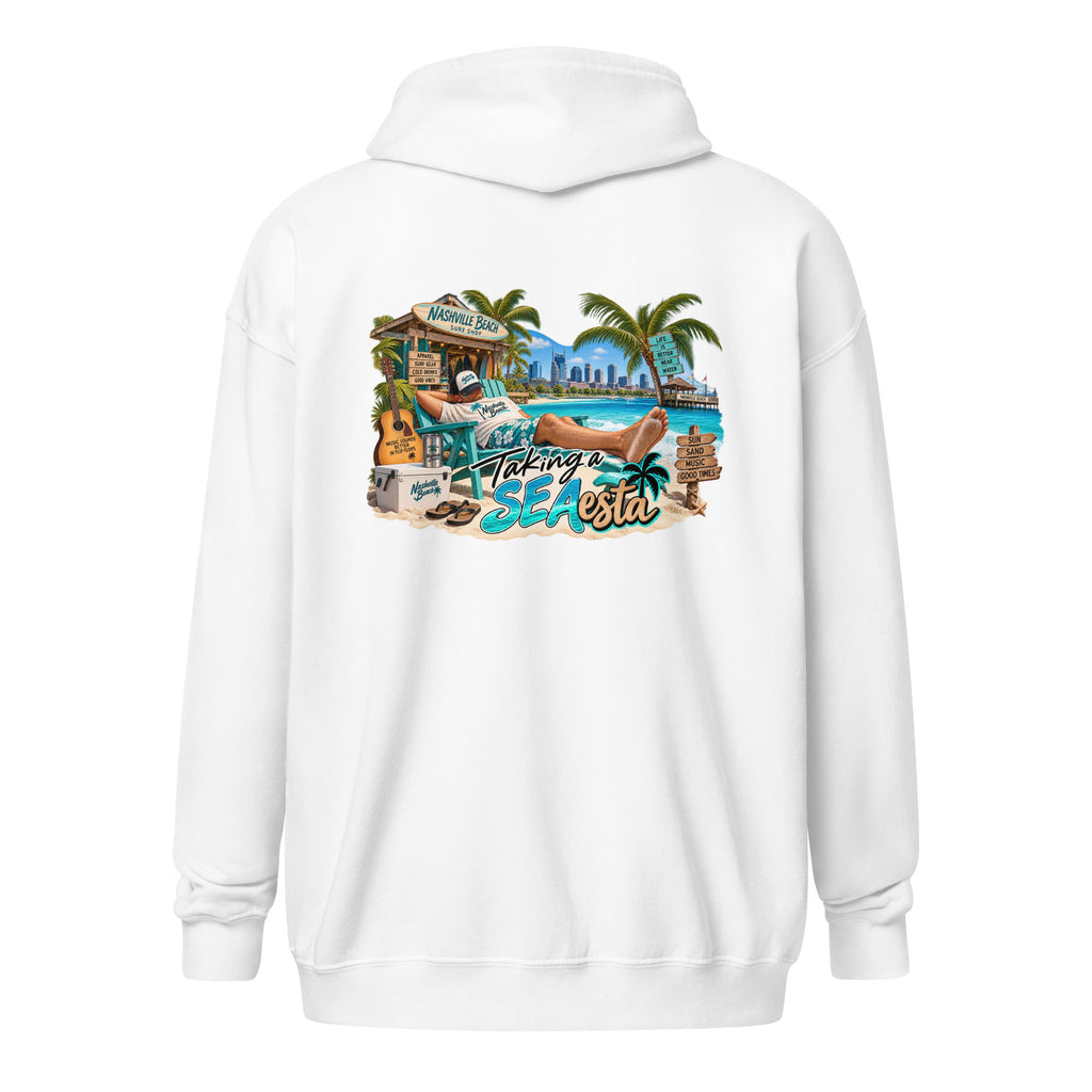 Taking a SEAsta Zip-Up Hoodie - White