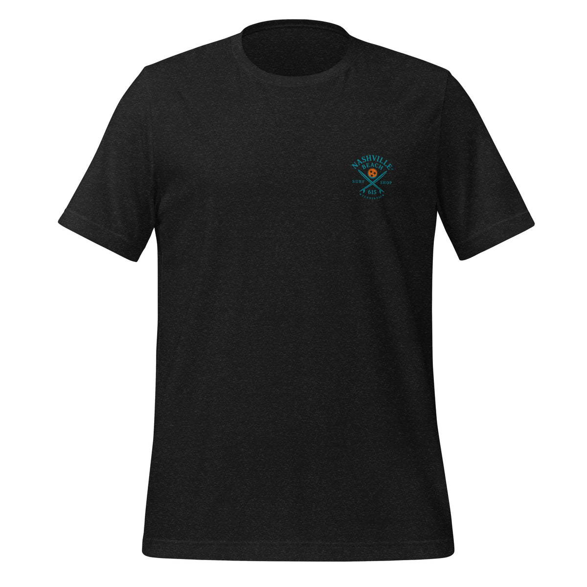 Board Meeting cowboy surfers graphic on black men's t-shirt - front view