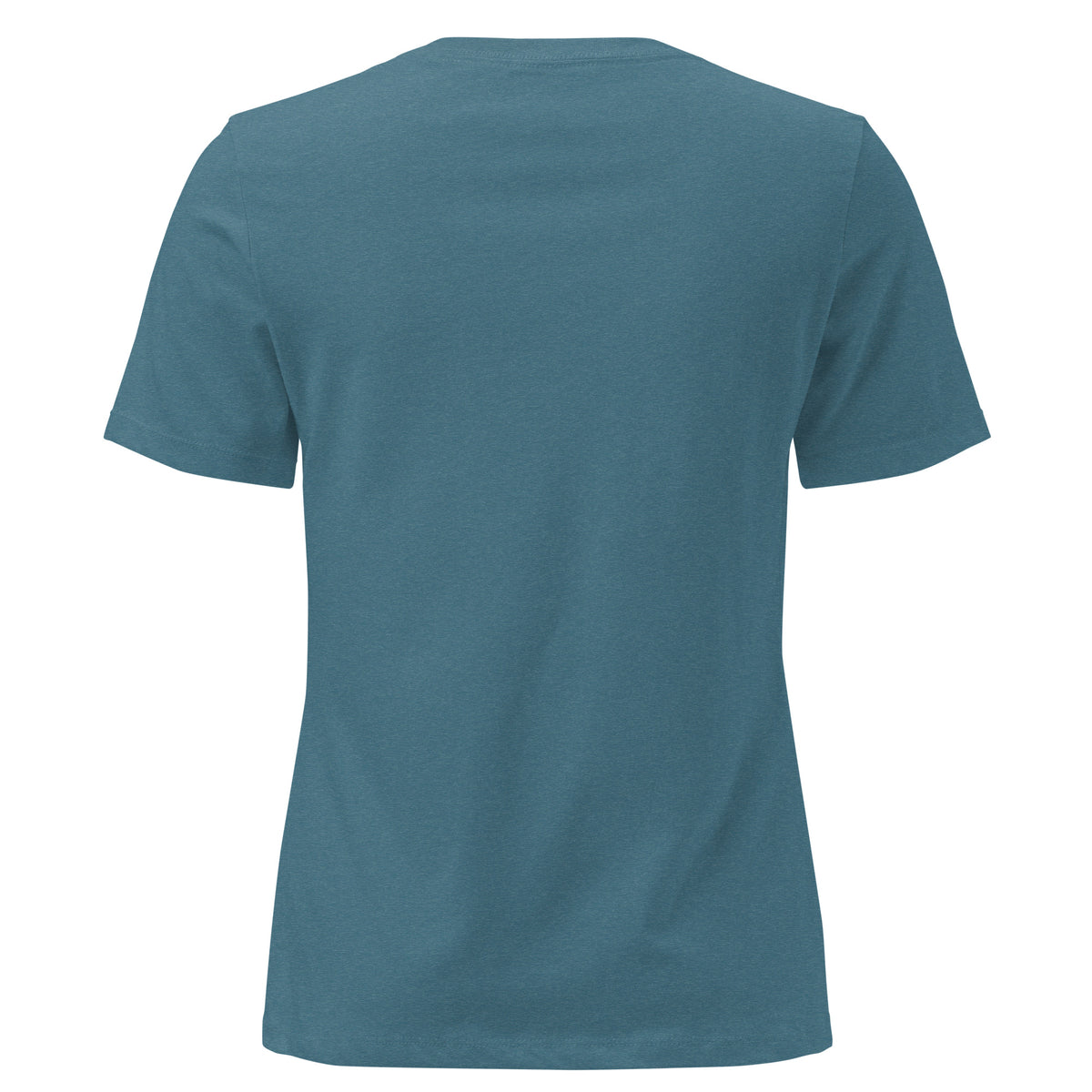 Salt and Light faith script graphic on heather women's relaxed t-shirt - back view